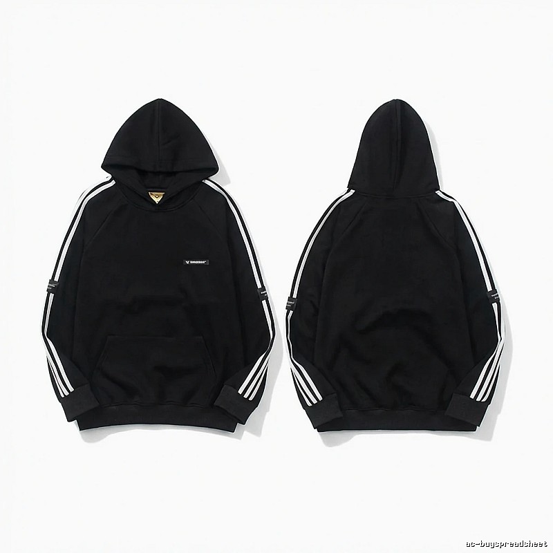Adidas classic three - stripe black sweatshirt