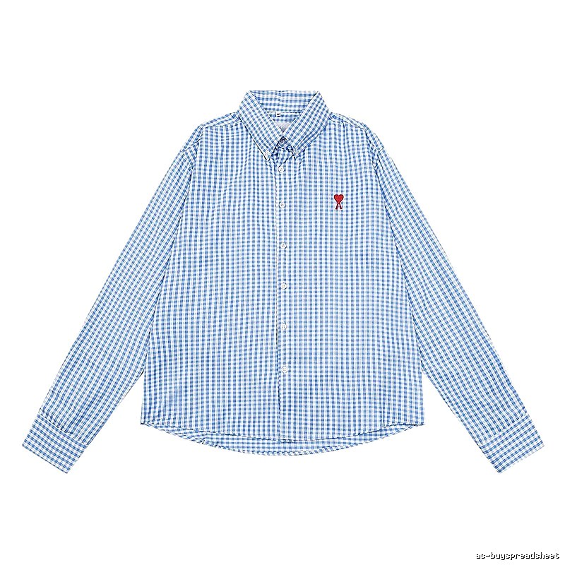 AMI Love Blue Checkered Shirt