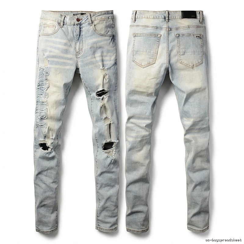 AMI Ripped Trendy Brand Jeans