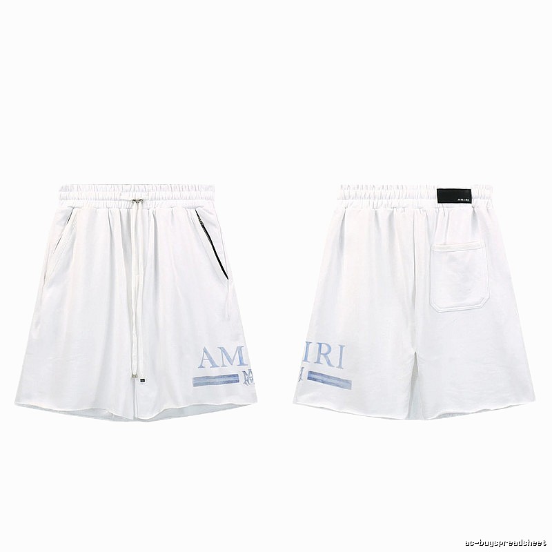 AMIRI Letter Print Street Style White Shorts