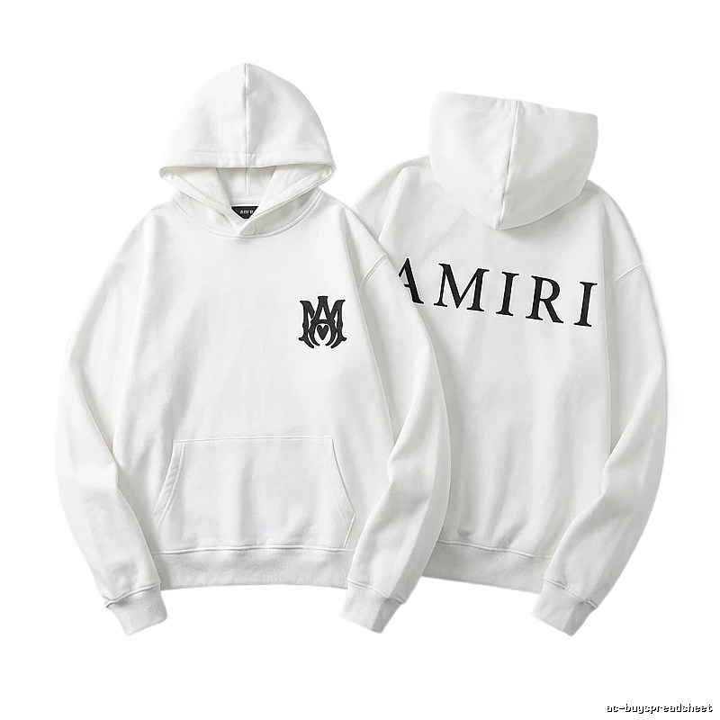 AMIRI minimalist style white hoodie