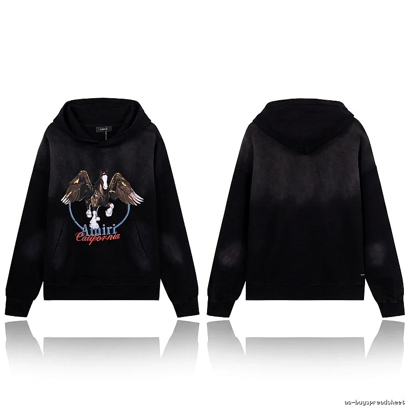 AMIRI Pegasus Retro Black Hoodie