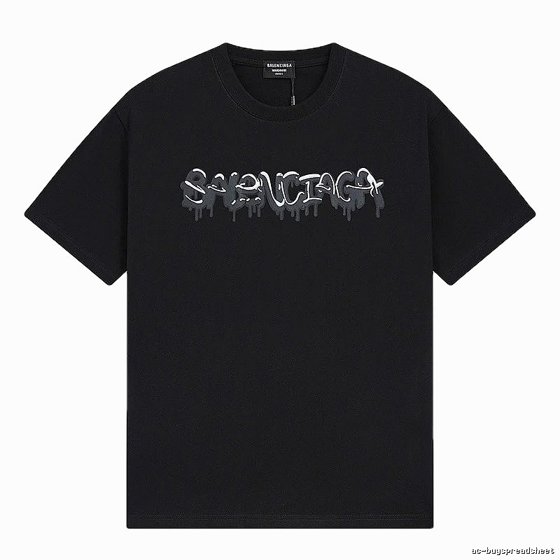 Balenciaga graffiti-style black T-shirt