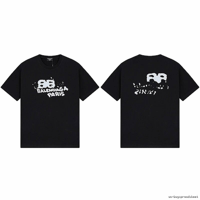 Balenciaga graffiti-style black T-shirt
