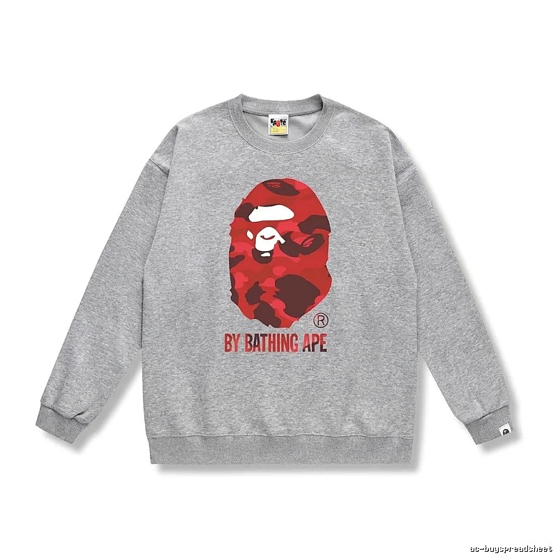 Bape Ape Head Camouflage Style Grey Sweatshirt