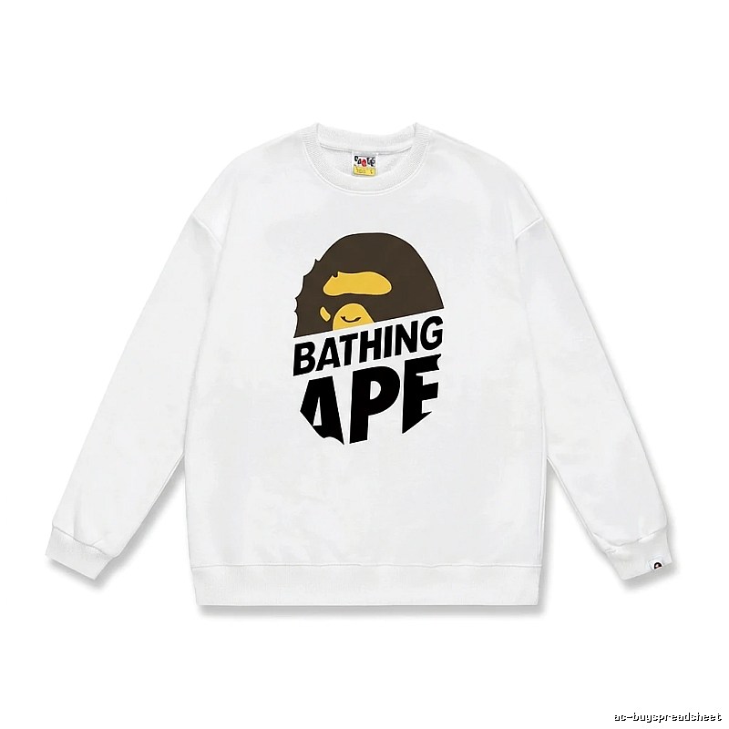 Bape Ape Head Casual White Sweatshirt