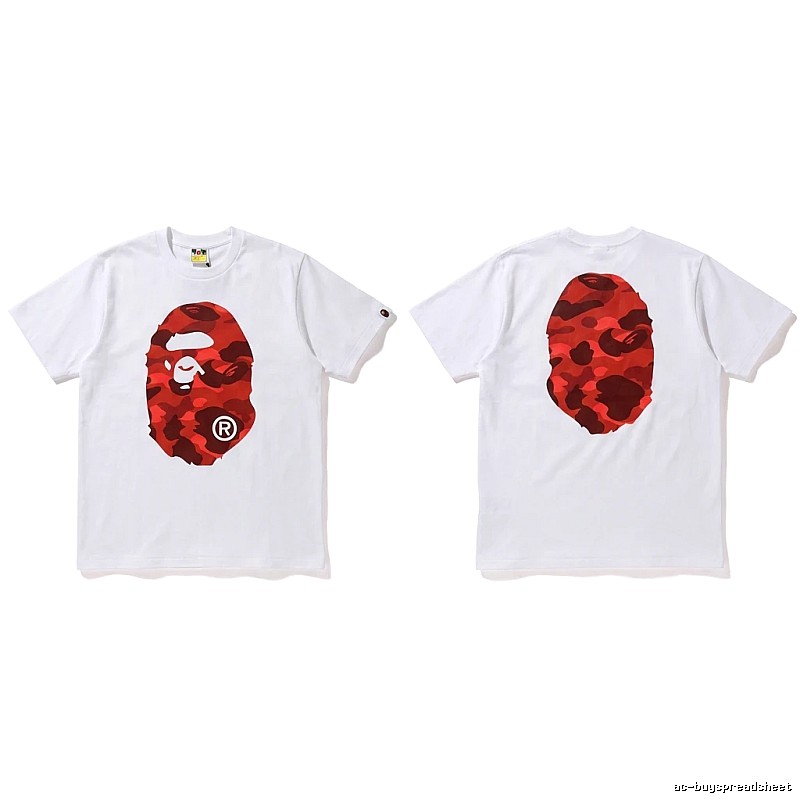 Bape camouflage style white T-shirt