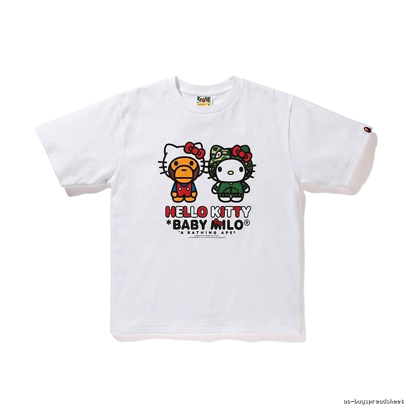 Bape Co-branded Cartoon White T-shirt