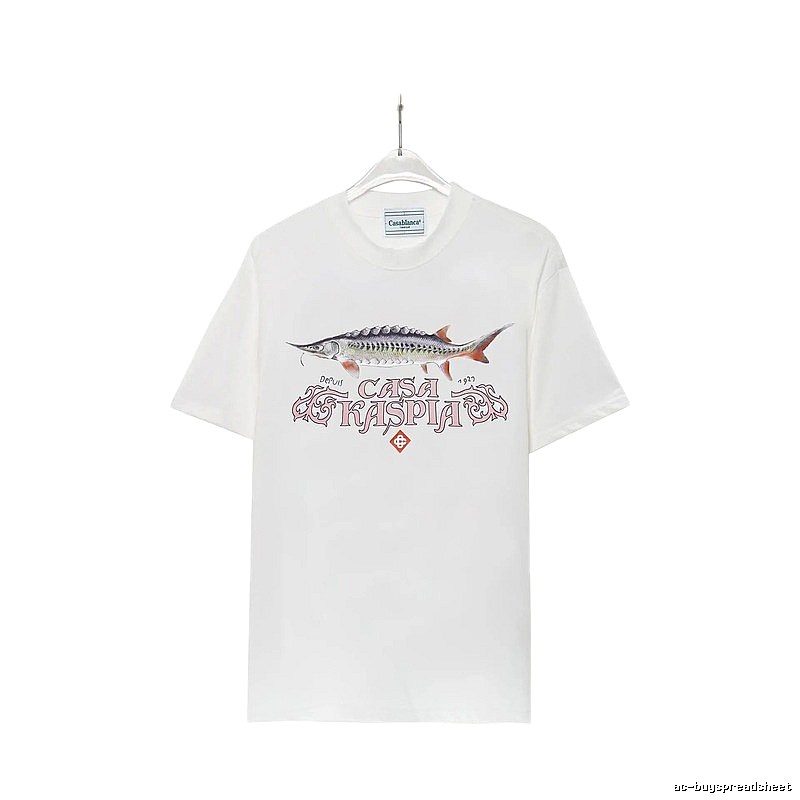 Casablanca - printed retro - style white T - shirt