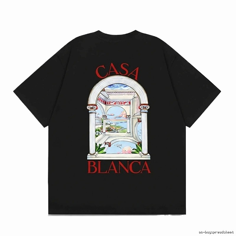 Casablanca retro style black T-shirt