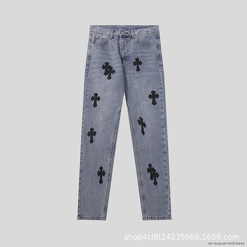 Chrome Hearts Gift Ready Graphic jeans Light Denim Jeans with Standout Detail