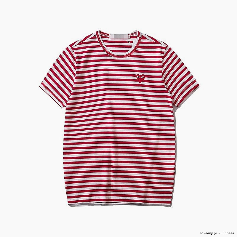 Comme des Garcons PLAY 2021-94 Red Style 2194 Heart Logo T-Shirt Relaxed Styling