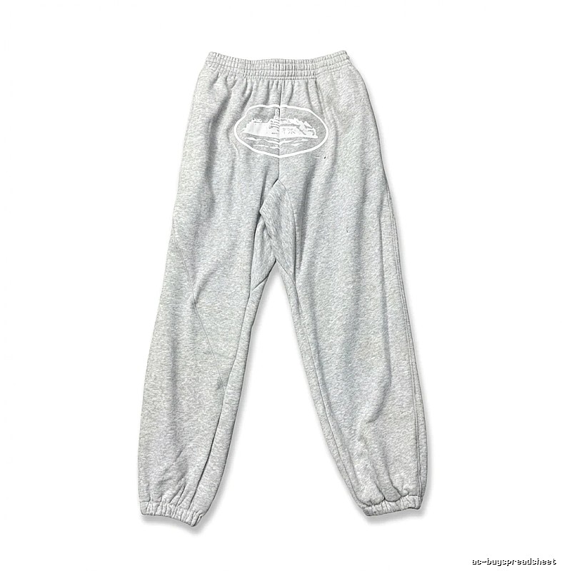 Corteiz Casual Style Grey Sweatpants