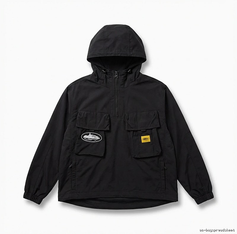 Corteiz Workwear Style Black Jacket