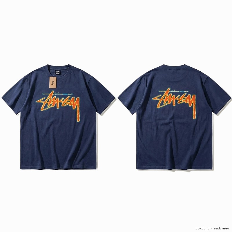 Dark blue T-shirt with Stussy graffiti style