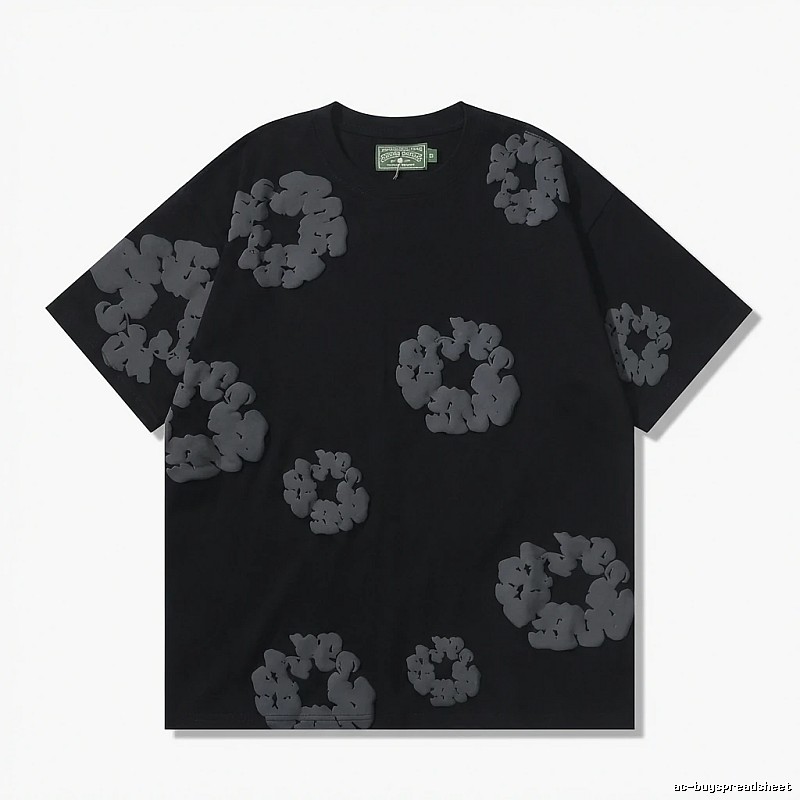 DENIM TEARS Dark Style Black Short-Sleeve