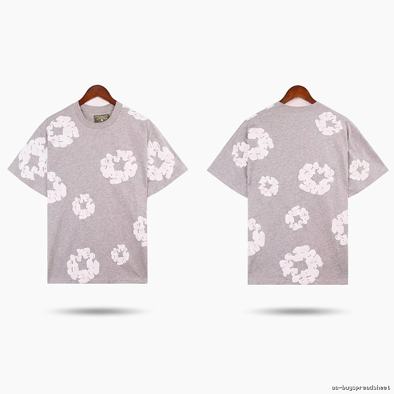 DENIM TEARS Printed Casual Grey T-shirt