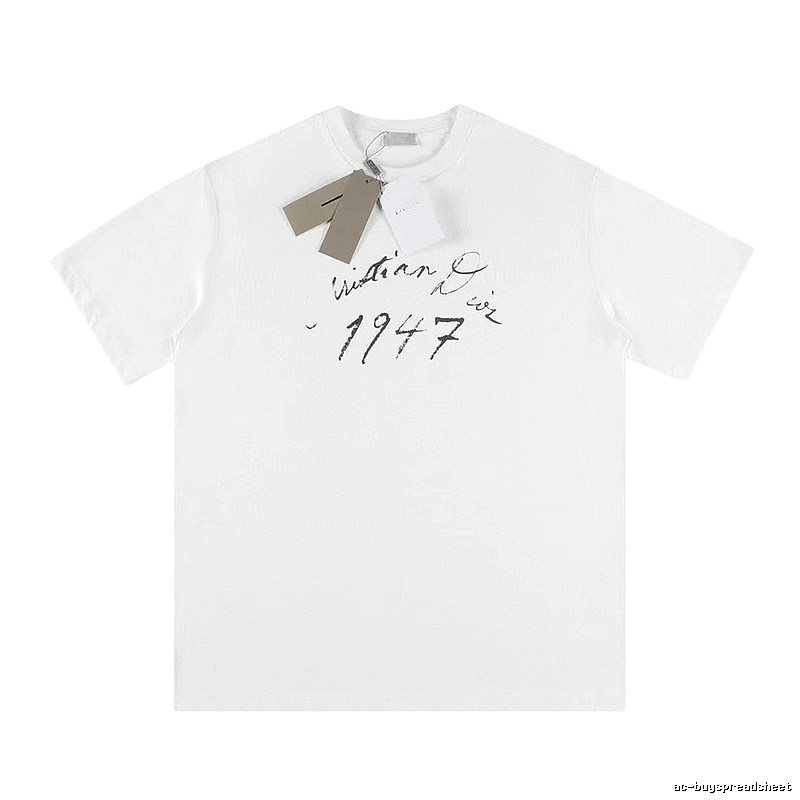 Dior 1947 Collection Minimalist Style White T-Shirt