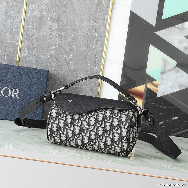 Dior Oblique shoulder bag Blue Curved