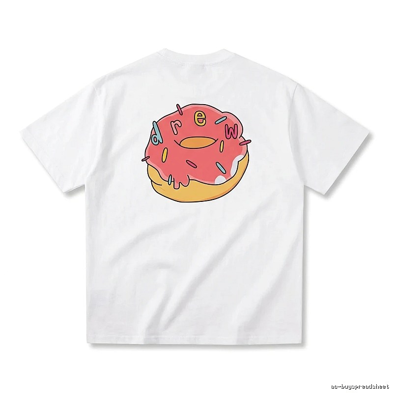 DREW Donut Cartoon White T-shirt
