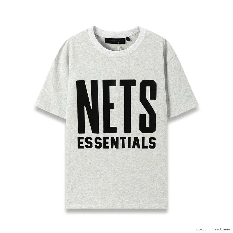 ESSENTIALS Trendy Brand Simple Style Grey T-shirt