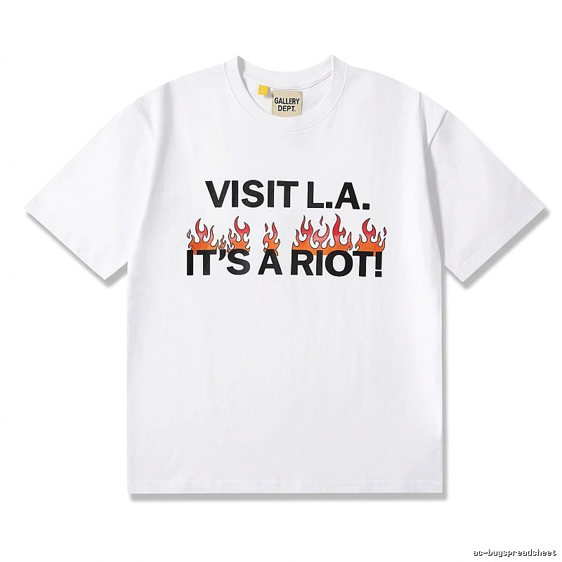 Gallery Dept Flame Print White T-shirt