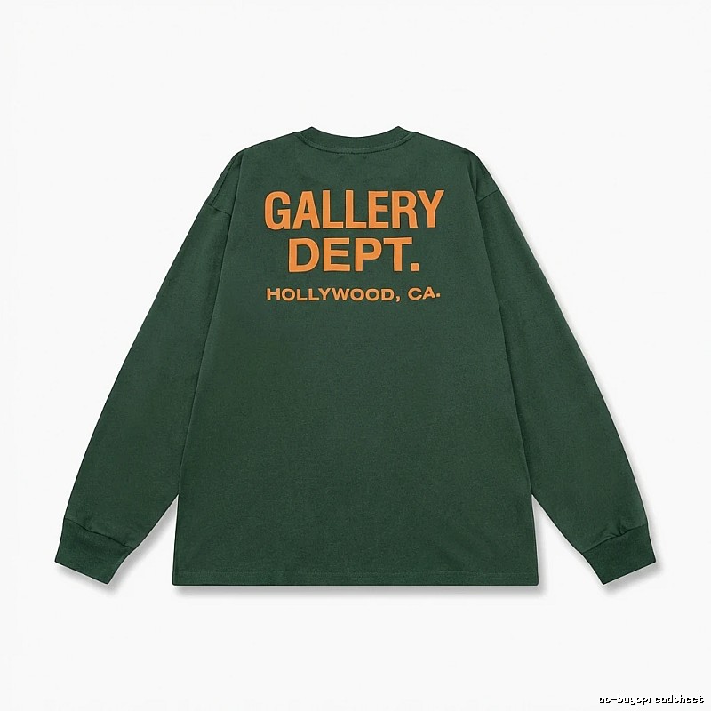 Gallery Dept Retro Style Dark Green Long-sleeve Shirt