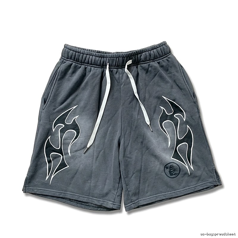 Hellstar Flame Wind Grey Shorts