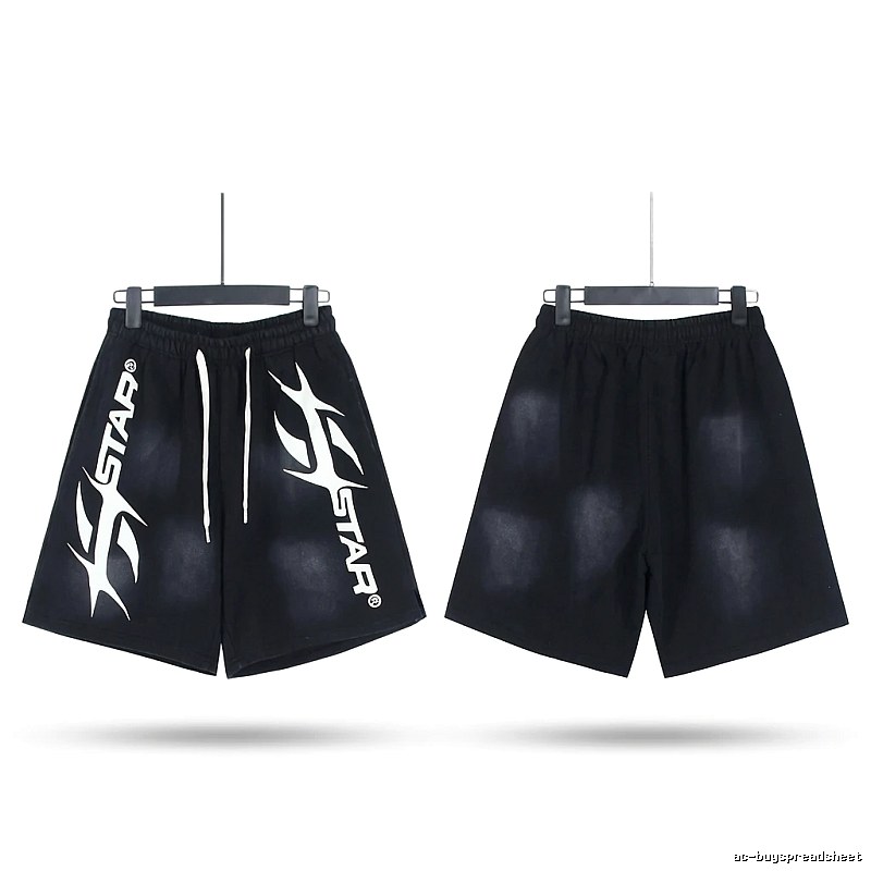 Hellstar Trendy Style Black Shorts
