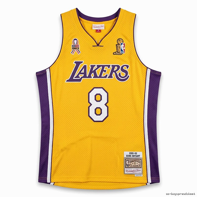 Kobe Lakers retro yellow-purple jersey
