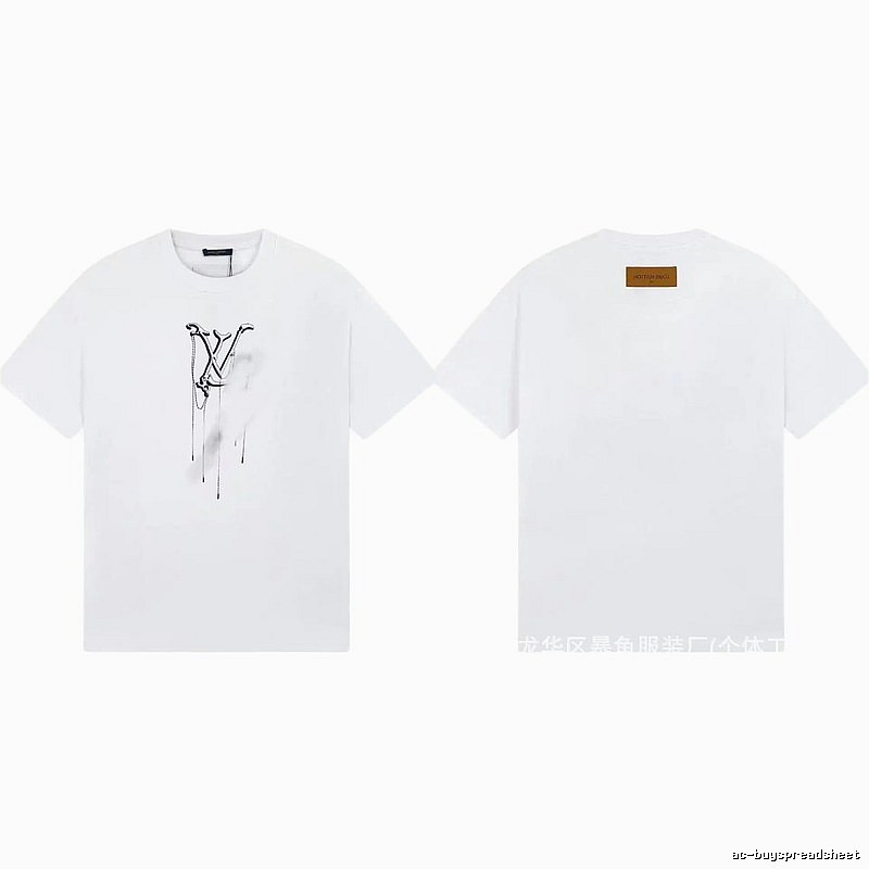 Louis Vuitton Graffiti Trend Style White Short-sleeve T-shirt