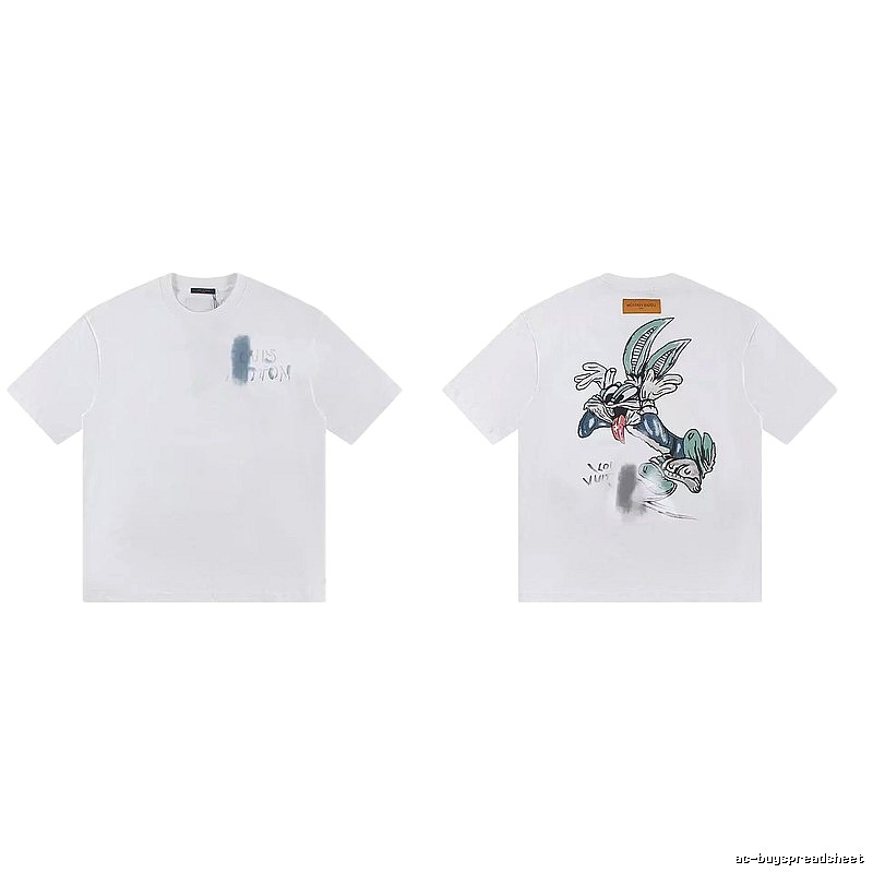 Louis Vuitton Trendy & Cool Cartoon Graffiti White T-Shirt