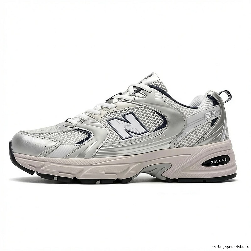 New Balance 530 Series Silver-White Retro Sports Shoes