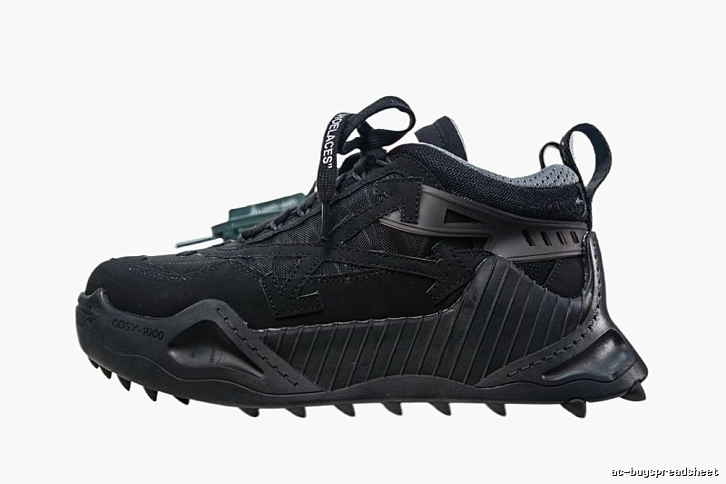 Off-White functional style black sports shoes