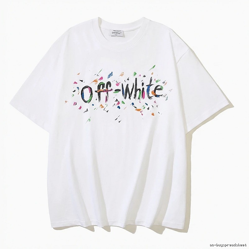 Off-White Graffiti Style White T-shirt