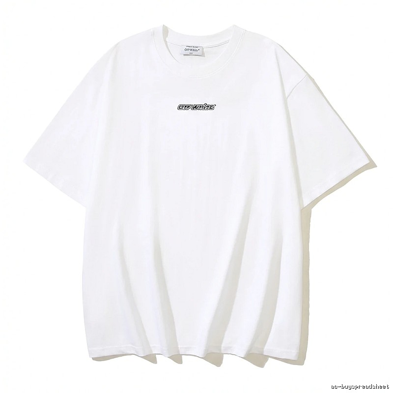Off-White minimalist style white T-shirt