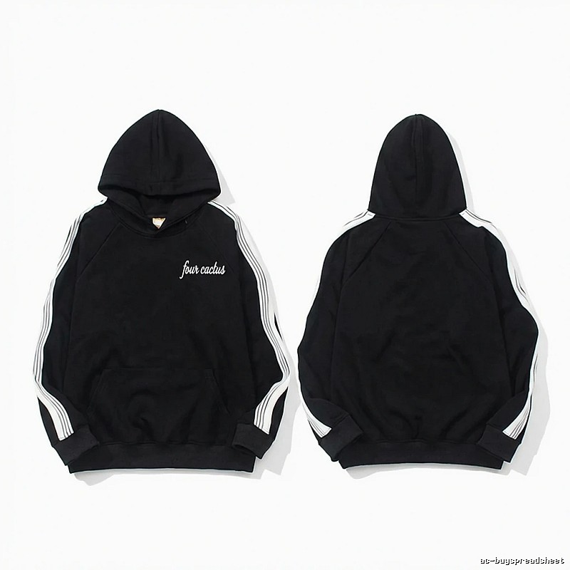 Other black hoodies with side stripes style