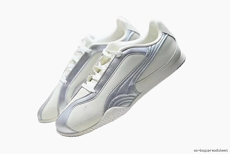 PUMA retro-style grey and white sports shoes