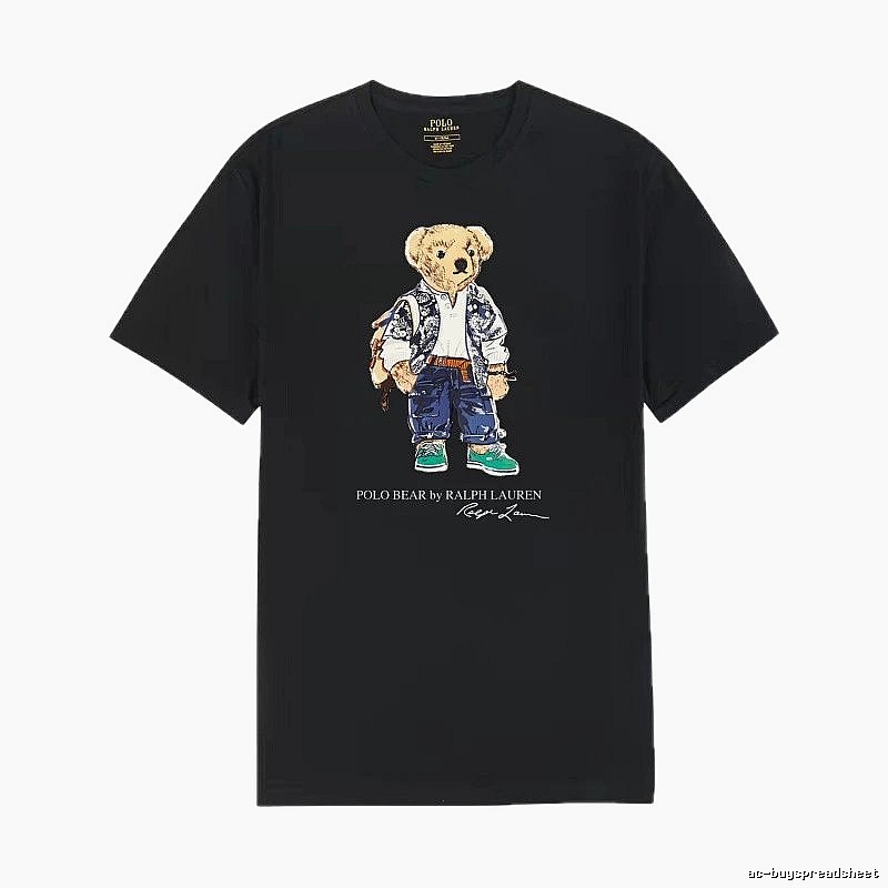 Ralph Lauren Polo Bear Trendy Cool Black T-shirt