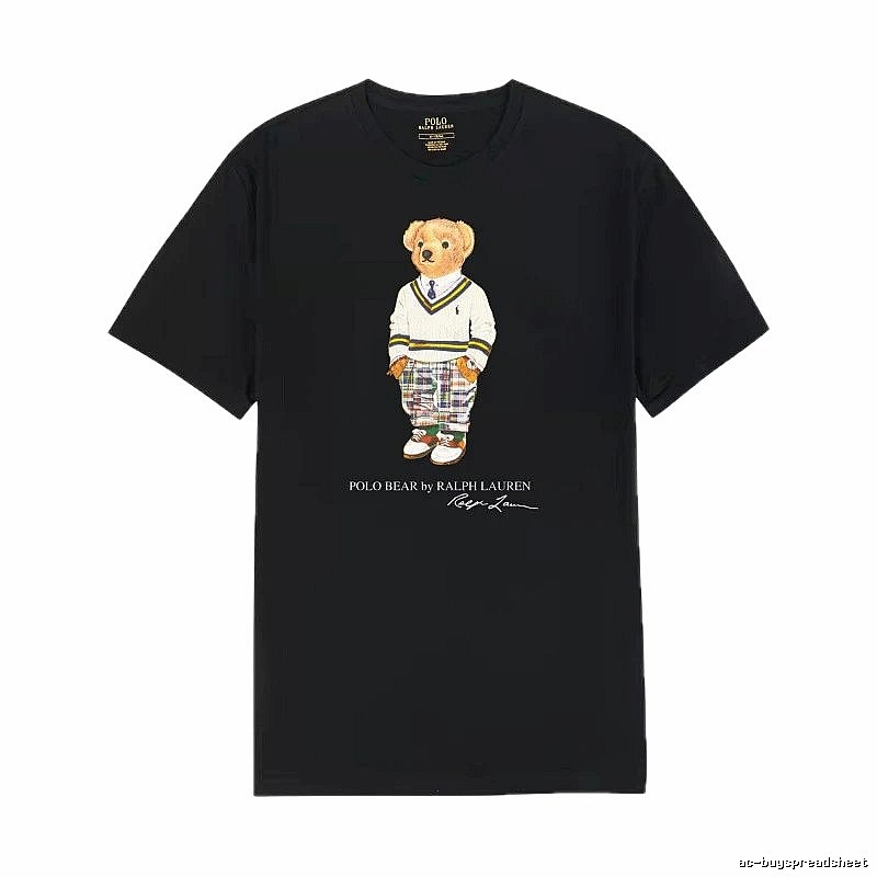 Ralph Lauren's Bear Series Black T-shirt