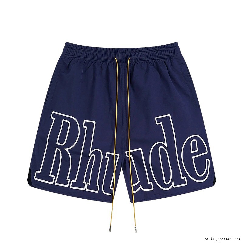 RHUDE Alphabet Wind Dark Blue Shorts