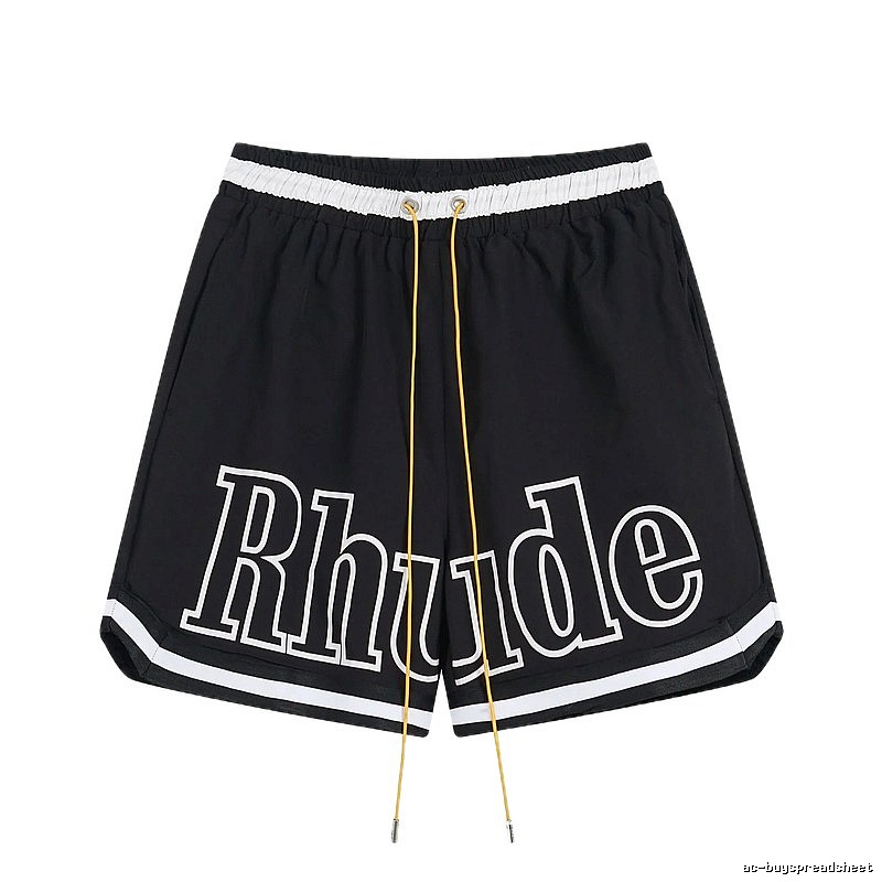 RHUDE lettered sporty shorts
