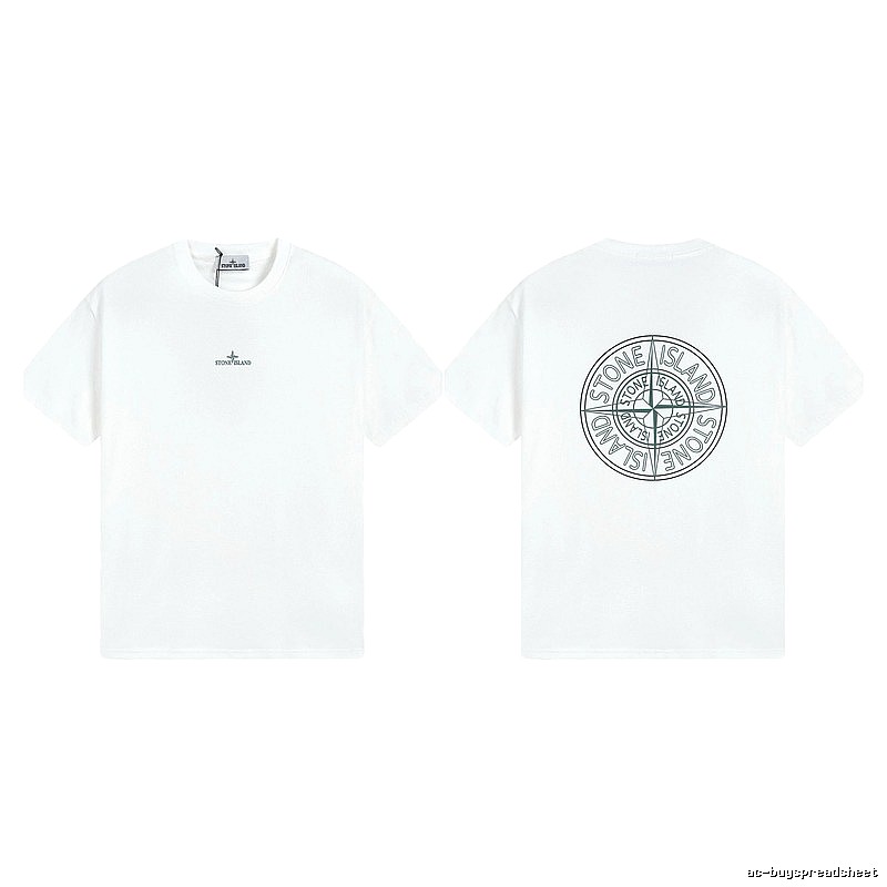 Stone Island Compass Series Street Style White T-Shirt
