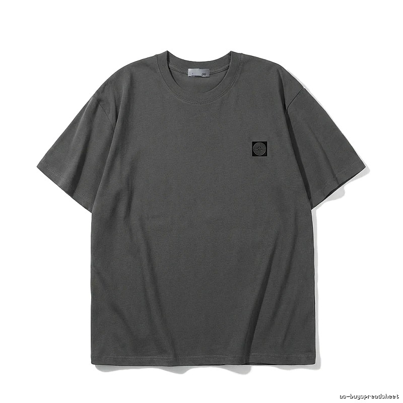 Stone Island minimalist style dark gray T-shirt
