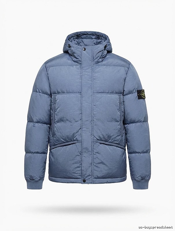 Stone Island series trendy brand light blue down jacket