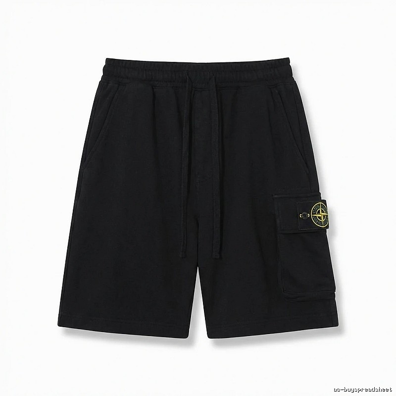 Stone Island work - style black shorts