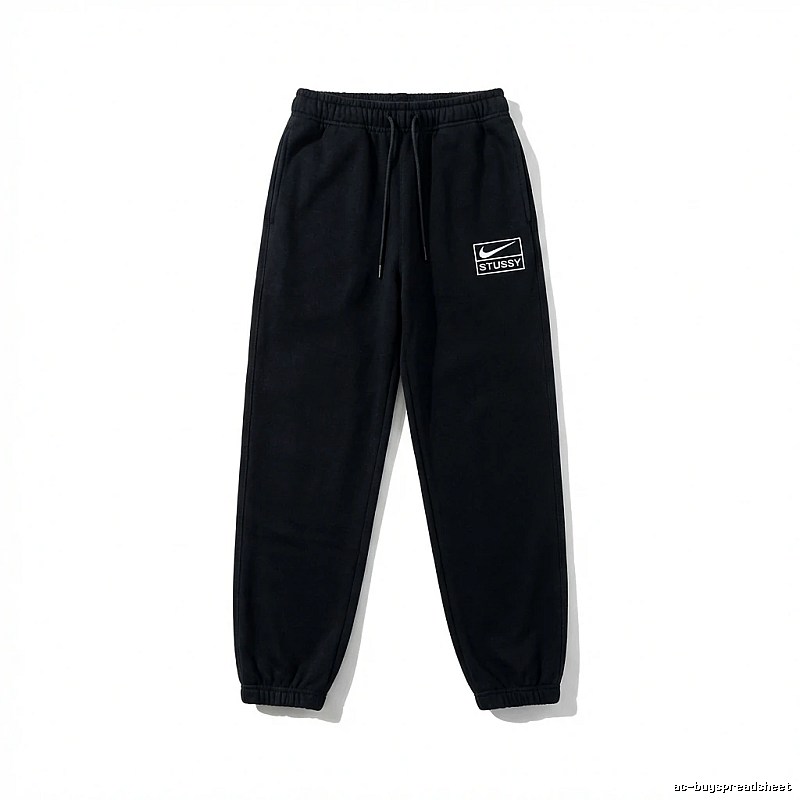Stussy Co-branded Casual Black Sweatpants