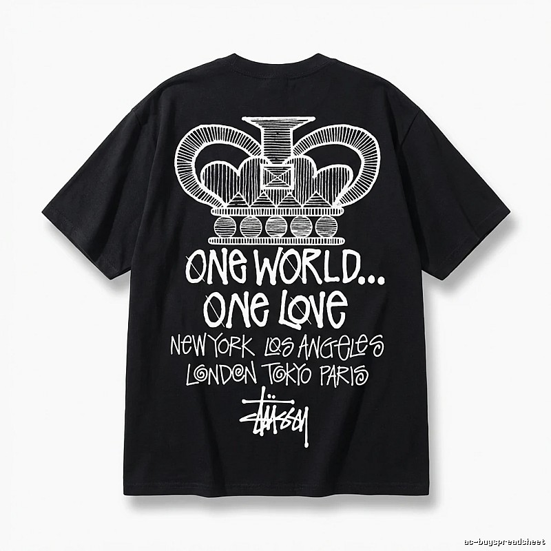 Stussy Crown Print Black T-shirt