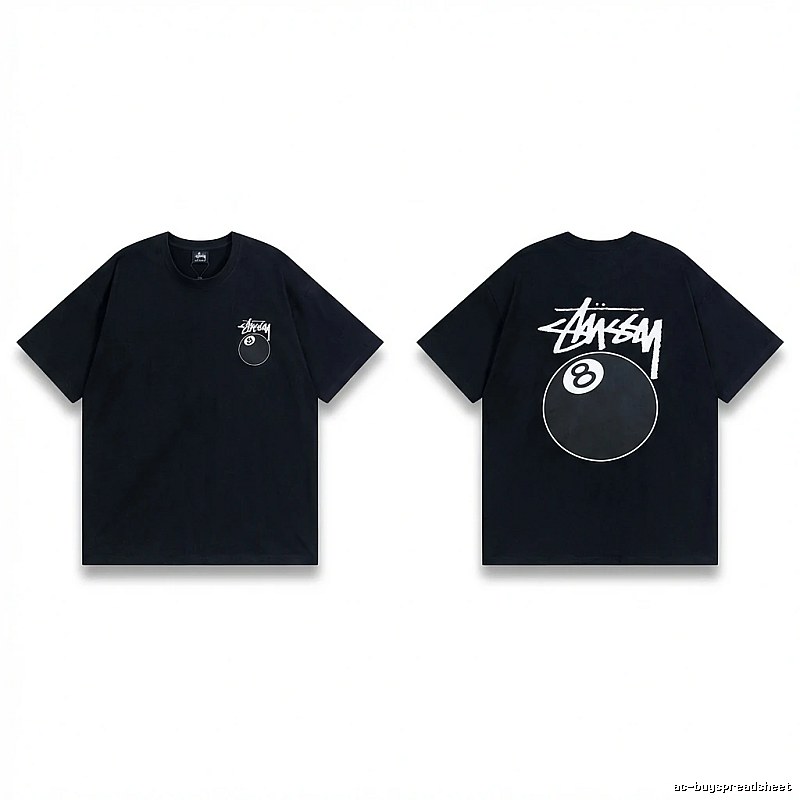 Stussy No.8 Ball Style Black T-shirt