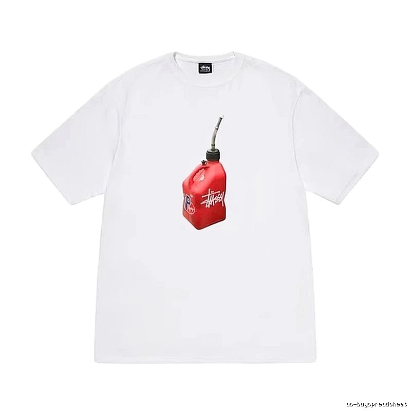 Stussy Patterned Graphic T-shirt Black White Stussy with Polished Detail